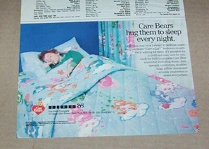 1984 print ad - Care Bears cute little boy asleep Bibb linens Old Advertising - Picture 1 of 1