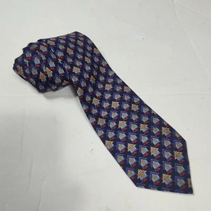 Burberrys Silk Pattern Neck Tie Mens Necktie All Over Print Dad Houses - Picture 1 of 7