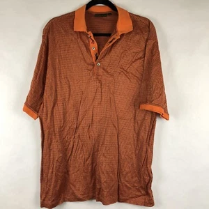Bobby Jones Collection Mens Golf Polo Size Large Orange (BK) - Picture 1 of 7
