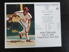 Steve Carlton Unsigned 8x10 Induction Day Card Photo Philadelphia Phillies