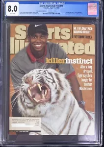 TIGER WOODS 4/13/98 Killer Instinct SPORTS ILLUSTRATED #v88 #15 CGC 8.0 WP SE - Picture 1 of 2