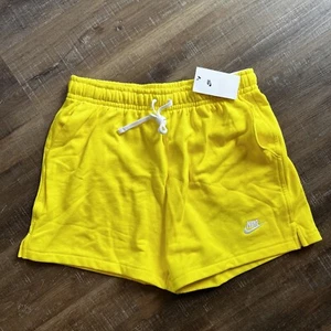 Nike Shorts Large Mens Club Fleece Opti Yellow French Terry Flow $50 - Picture 1 of 13