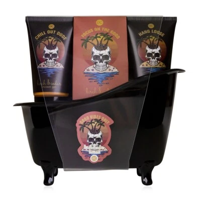 ACCENTRA Geschenkset Badeset Pflegeset Wellness Männer Netzschwamm Geschenkidee