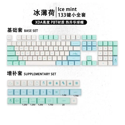 Green Ice Mint XDA Dye Sublimation PBT Keycap Set - Image 1 of 4
