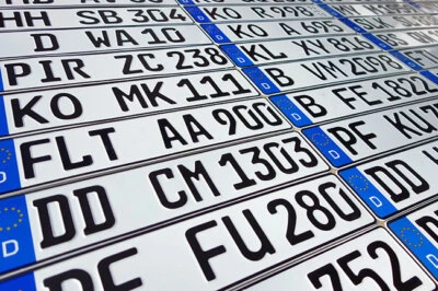 Placa de matrícula alemana original Audi BMW Mercedes Benz Porsche VW Fiat Saab Volvo- Foto 1 de 2