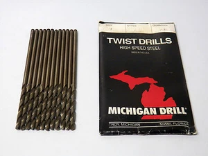 NOS 12 Piece Michigan Drill #11 (.1910") HSCO Cobalt 6" Aircraft Drill Bit USA - Picture 1 of 2