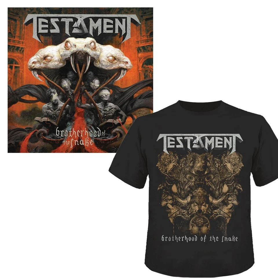 2016 Testament Brotherhood of The Snake With Bonus Tracks Japan CD T-shirt Set