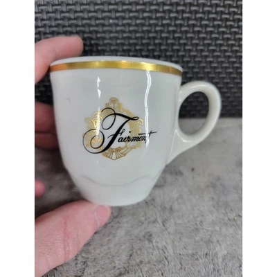 Taza de café espresso Fairmont China borde dorado Shenango EE. UU. artículos de restaurante vintage Foto 1 de 4