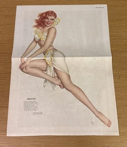Original Marzo 1940s Varga Esquire Girl Pinup Gatefold MODELO VIDA - Imagen 1 de 8