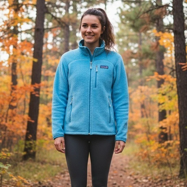 Chaqueta Patagonia Para Mujer Talla S R2 Reguladora Azul Polartec Cremallera Completa Elastizada Foto 1 de 4