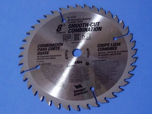 8" 40 TOOTH CARBIDE CIRCULAR SAW BLADE VERMONT AMERICAN 27253 USA MADE - Picture 1 of 1