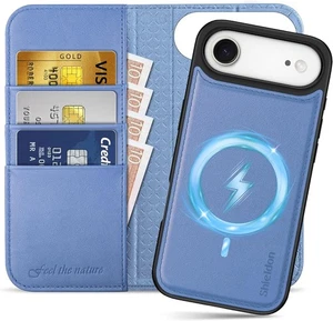 SHIELDON Detachable Wallet Case for iPhone Air 6.5-inch, Genuine Leather, Magnet - Picture 1 of 9
