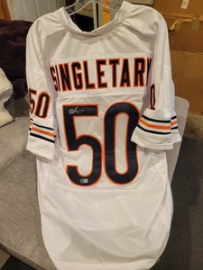 Mike Singletary signed Custom White Jersey Auto Autogramm Beckett Gr. XL - Bild 1 von 6