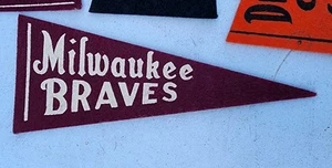 50er Jahre Baseball Mini Wimpel Milwaukee Braves - Bild 1 von 1