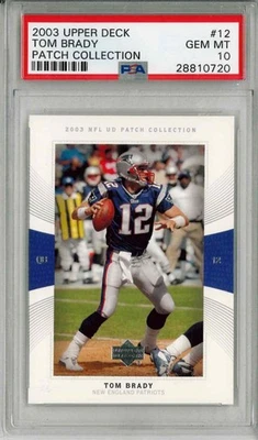 Tom Brady 2003 Upper Deck UD Patch Collection #12 PSA 10 - Image 1 of 2