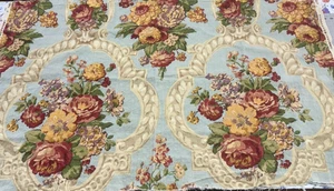 Lee Jofa Knightshayes Light Blue Linen Large Scale Floral Fabric .8 Y #15 - Picture 1 of 7