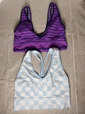 *Pacote* 2 sutiãs esportivos femininos tamanho médio multicolorido náilon/elastano - Imagem 1 de 4