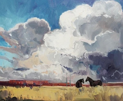 Коллекционная художественная гравюра Хосе Трухильо 16x20 дюймов пейзаж западного искусства - Изображение 1 из 4