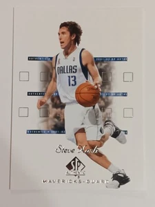 2001-02 SP Authentic Steve Nash #17 HOF Dallas Mavericks Team - NBA Basketball - Picture 1 of 2