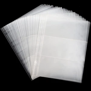 100 Sheets Currency Pages - 3 Pockets Currency Sleeves/Holder Collecting Albu... - Picture 1 of 6