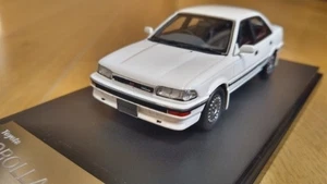 Hi-Story 1/43 Toyota Corolla GT 1987 Super White mit Box Minicar Resin selten Japan - Bild 1 von 6
