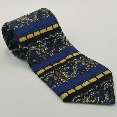 Corbata Alexander Lloyd para hombre mosaico azulejo griego azul X-largo 100 % Foto 1 de 4