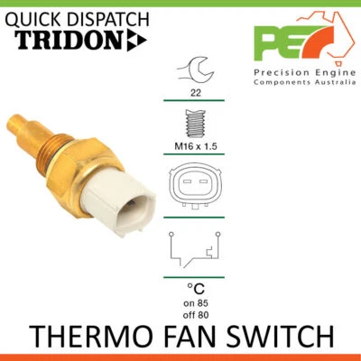 * TRIDON * Thermo Fan Switch For Mitsubishi Galant HG,HH,HJ - incl GSR, VR4 - Image 1 of 4