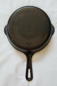 Antike Griswold No 5 kleine Logo gerillter Griff Gusseisen Pfanne 724 K - Bild 1 von 9
