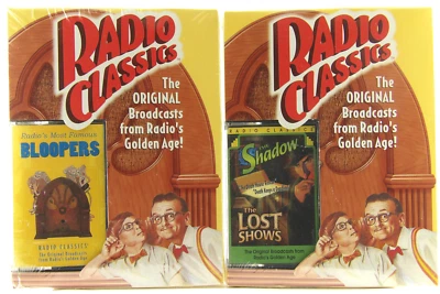 Lot of 2 Radio Classics On Cassette Bloopers and The Shadow The Lost Shows NEW Foto 1 de 4
