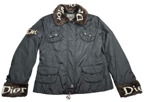 Rara giacca invernale Christian Dior eco pelliccia cuore nera anni 90 tg 10 vedi misure