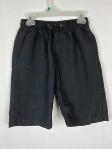 Boys Black Elastic Tie Waist Shorts Sz 8 (S) € - Picture 1 of 5