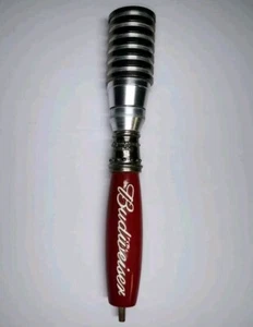 Vintage Budweiser Beer Tap Handle w/Very Rare Ribbed Steel Top 9¼" Hard-to-find - Picture 1 of 8