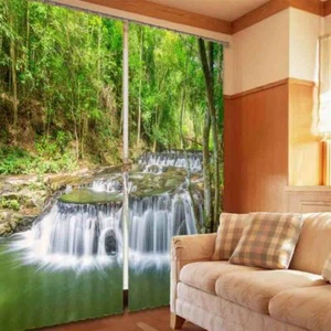 Great Waterfall Water 3D Blockout Photo Print Curtain Fabric Curtains Window - Imagen 1 de 10