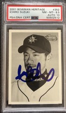 2001 Bowman Heritage Ichiro Suzuki RC Signed PSA/DNA 10 Auto Pop 1 none higher