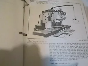 Cincinnati Milacron Service Operating Manual 20 V Series 5 Axis Milling Machine - Picture 1 of 4