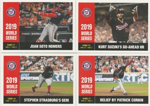 NATIONALS Juan Soto Strasburg TOPPS 2019 THROWBACK WORLD SERIES 259 260 264 265