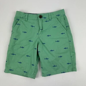Cat & Jack Shorts Boys Medium 8 Green Blue Sharks - Picture 1 of 7