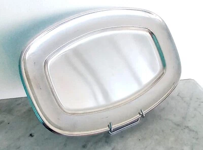 ALESSI VASSOIO OVALE Acciaio Inox 18/10 Design Carlo Mazzeri & Ansermo Vitale - Immagine 1 di 4