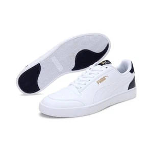 Puma Herren Shuffle Fashion Sneaker | White - White - Peacoat - Gold - Picture 1 of 7