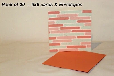  20 Pcs Pink Glitter Cards and Envelopes Greeting Card Bulk 6 x 6  Fast Shipping - Image 1 of 3