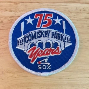 COMISKEY PARK 75 YEARS Chicago White Sox Iron-On 3.5" Official MLB Jersey Patch - Picture 1 of 2