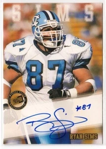 2002 Presseausweis Entwurf Auswahl Fußball Autogramme #37 Ryan Sims RC Auto UNC - Bild 1 von 2