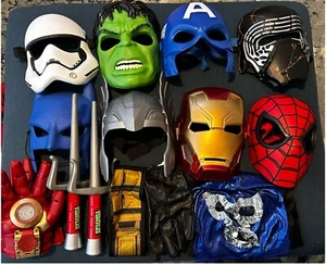 Lot Of 10 Kids Costumes: Marvel, Avengers, Iron Man, Star Wars, Captain America! - Picture 1 of 8