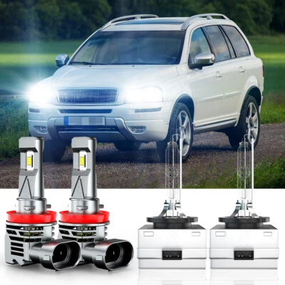 Kit de 4 bombillas LED de haz alto/bajo H11 D1S para Volvo XC90 2007 2008-2012 Foto 1 de 4