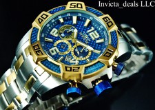 Invicta 25855 Pro Diver Men's 50mm Watch - Yellow Gold/Stainless Steel/Blue