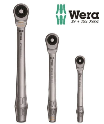 WERA 1/4",3/8" Or 1/2" Drive Zyklop 8003 PUSH Through Reversible Metal Ratchet