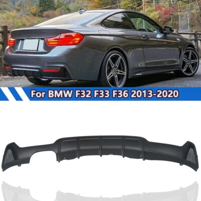 For BMW F32 F33 F36 428i 430i 435i 2013-20 Rear Bumper Diffuser Lip Matte Black - Image 1 of 4