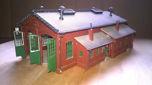 gebaut Vollmer N Modelleisenbahn "N" Gebäude "2 ständiger Lokschuppen mit Anbau" - Bild 1 von 8