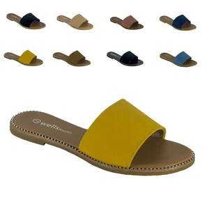 Nuevas Mujeres Sandalias Gladiador Zapatos Chanclas Abatibles Planas con Cabezas de Uñas Zapatilla Zapatos - Imagen 1 de 25