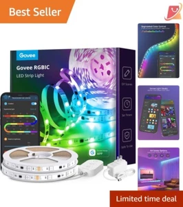LED Strip Lights RGBIC 32.8ft Smart App Control Music Sync for Home Decor - Picture 1 of 9